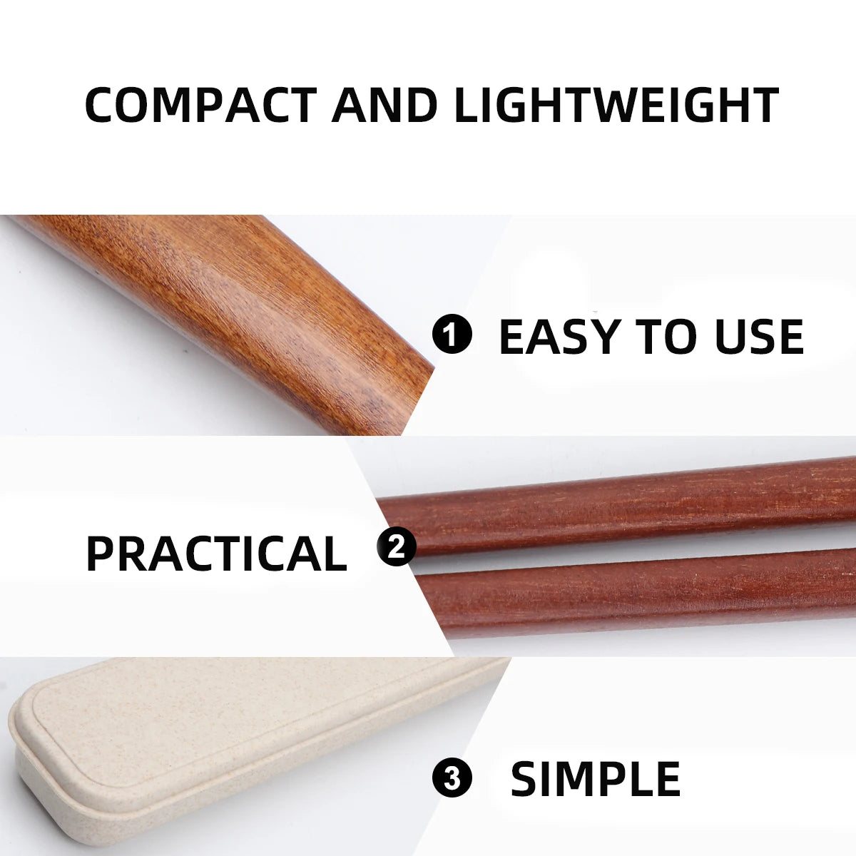 Eco Friendly Wooden 3 Pcs Travel set