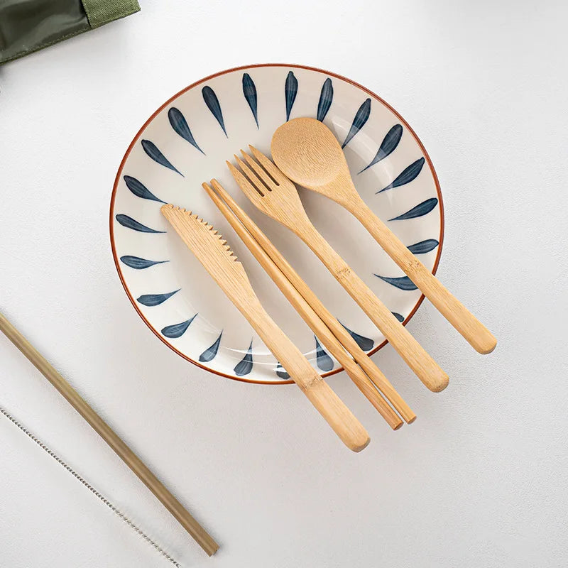 Bamboo Cutlery Travel Set